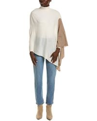 La Fiorentina - Two Tone Wool & Cashmere-Blend Wrap - Lyst