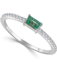 Sabrina Designs - 14k 0.20 Ct. Tw. Diamond & Emerald Ring - Lyst