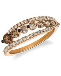 Le Vian - Le Vian Chocolate Balayage 14k Rose Gold 0.99 Ct. Tw. Diamond Half-eternity Ring - Lyst