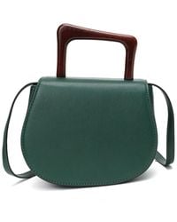 Tiffany & Fred Paris - Leather Top Wooden Handle Satchel - Lyst