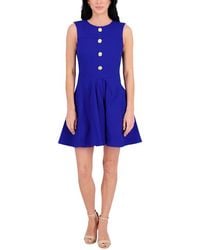 Kensie - Stretch Denim Mini Dress - Lyst