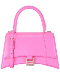 Balenciaga - Small Hourglass Leather Top Handle Bag - Lyst