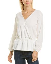 Vince Camuto Cross Front Knit Top - White