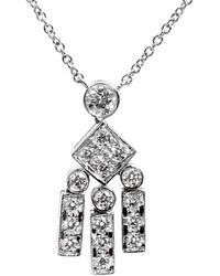 Tiffany & Co. - Platinum 0.40 Ct. Tw. Diamond Legacy Necklace (Authentic Pre- Owned) - Lyst