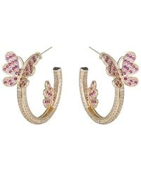 Eye Candy LA - Cz Mia Butterfly Loop Earrings - Lyst