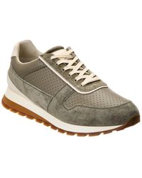 Brunello Cucinelli - Suede & Leather Sneaker - Lyst