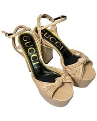 Gucci - Leather Crawford Knot Platform Heel (Authentic Pre-Loved) - Lyst