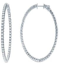 Diana M. Jewels - Fine Jewelry 18k 2.50 Ct. Tw. Diamond Hoops - Lyst