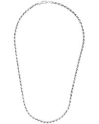 Italian Silver - Rope Chain Necklace - Lyst