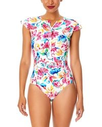 Anne Cole - Flutter Zip Front Sun Suit - Lyst