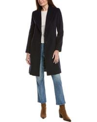 Sofiacashmere - Shawl Collar Wool & Cashmere-Blend Coat - Lyst