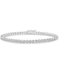 Sterling Forever - Rhodium Plated Cz Tennis Bracelet - Lyst