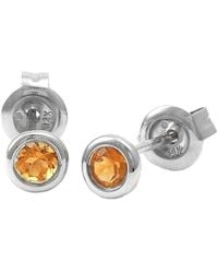 Gemstones - Classic 14K 0.21 Ct. Tw. Citrine Earrings - Lyst