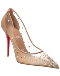 Christian Louboutin - Miss Z Degrastrass 100 Mesh & Leather Pump - Lyst
