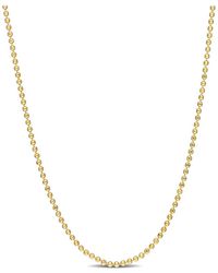 Italian Silver - 18K Over Ball Chain Necklace - Lyst