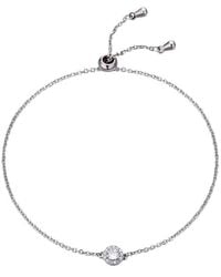 Adornia - Plated Cz Halo Bolo Bracelet - Lyst