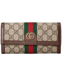 Gucci - Ophidia GG Supreme Canvas & Leather Continental Wallet - Lyst