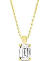 Amairah - 14K 4.00 Ct. Tw. Lab-Grown Diamond Solitaire Pendant Necklace - Lyst