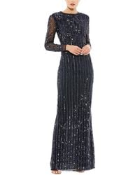 Mac Duggal - Embellished High Neck Illusion Column Gown - Lyst