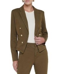 L'Agence - Wayne Crop Double Breast Jacket - Lyst