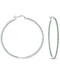 Rachel Glauber - Plated Cz Inside Out Hoops - Lyst