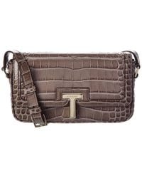 Tom Ford - Croc-Embossed Leather Shoulder Bag - Lyst