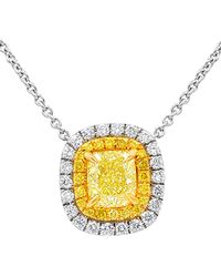 Diana M. Jewels Fine Jewelry 18k Two-tone 1.88 Ct. Tw. Diamond Necklace - Metallic
