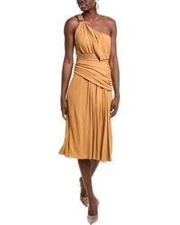 Alberta Ferretti - One-Shoulder Midi Dress - Lyst