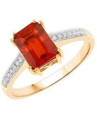 Diana M. Jewels - Fine Jewelry 14k 1.11 Ct. Tw. Diamond & Fire Opal Ring - Lyst