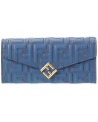 Fendi - Ff Diamonds Leather Continental Wallet On Chain - Lyst