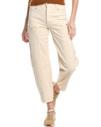 PAIGE - Alexis Blonde Sand Cargo Jean - Lyst