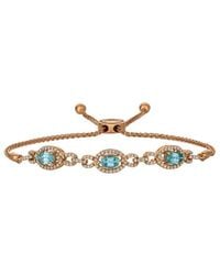 Le Vian - 14K Rose 2.00 Ct. Tw. Diamond & Zircon Royal Blues Bolo Bracelet - Lyst