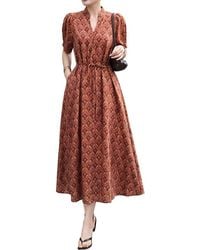 BRC By BURRYCO - Short Sleeve Midi Dress - Lyst