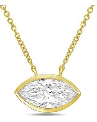 Diana M. Jewels - Diana M. 14K 1.00 Ct. Tw. Lab-Grown Diamond Pendant Necklace - Lyst
