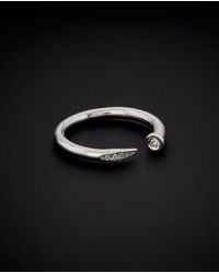 Italian Gold Over Silver - Italian Vermeil 0.10 Ct. Tw. Ring - Lyst