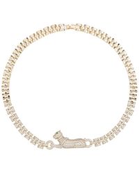 Eye Candy LA - The Luxe Collection Titanium Cz Leopard Collar Necklace - Lyst