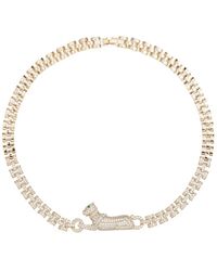 Eye Candy LA - The Luxe Collection Titanium Cz Leopard Collar Necklace - Lyst