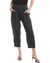 Eileen Fisher - Cropped Seersucker Linen Lantern Pant - Lyst