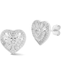 Glaze Jewelry - Cz Heart Cluster Earrings - Lyst