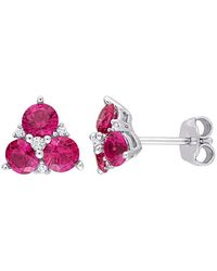 Rina Limor - 1.90 Ct. Tw. Lab-Grown Created Ruby, Created Sapphire Earrings - Lyst