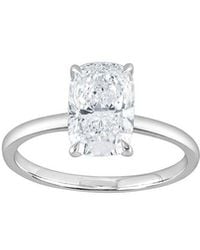 Lab Grown Diamonds - 14K 2.00 Ct. Tw. Lab-Grown Diamond Hidden Halo Engagement Ring - Lyst