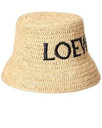 Loewe - Raffia Bucket Hat - Lyst