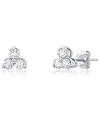 MaxColor - 14K 0.35 Ct. Tw. Lab-Grown Sapphire Studs - Lyst