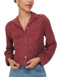 Bella Dahl - Button Down Cropped Shirt - Lyst
