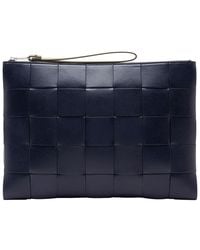 Bottega Veneta - Maxi Intrecciato Leather Cassette Flat Pouch (Authentic Pre-Loved) - Lyst