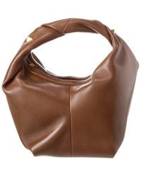 Valentino Roman Stud Small Leather Hobo Bag - Brown