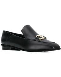 Ferragamo - Square Toe Leather Loafer - Lyst