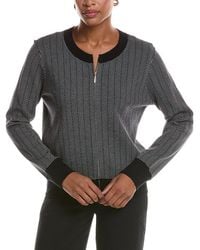 St. John - Tweed Bomber Jacket - Lyst