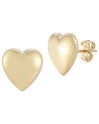 Ember Fine Jewelry - 14k Puffed Heart Studs - Lyst