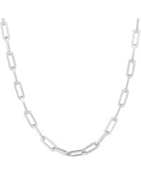 Sphera Milano - 14K Over Paperclip Chain Necklace - Lyst
